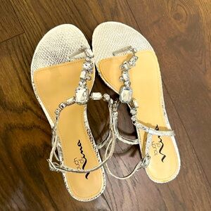 Nina Silver Sandals, Size 8.5 new